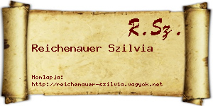 Reichenauer Szilvia névjegykártya